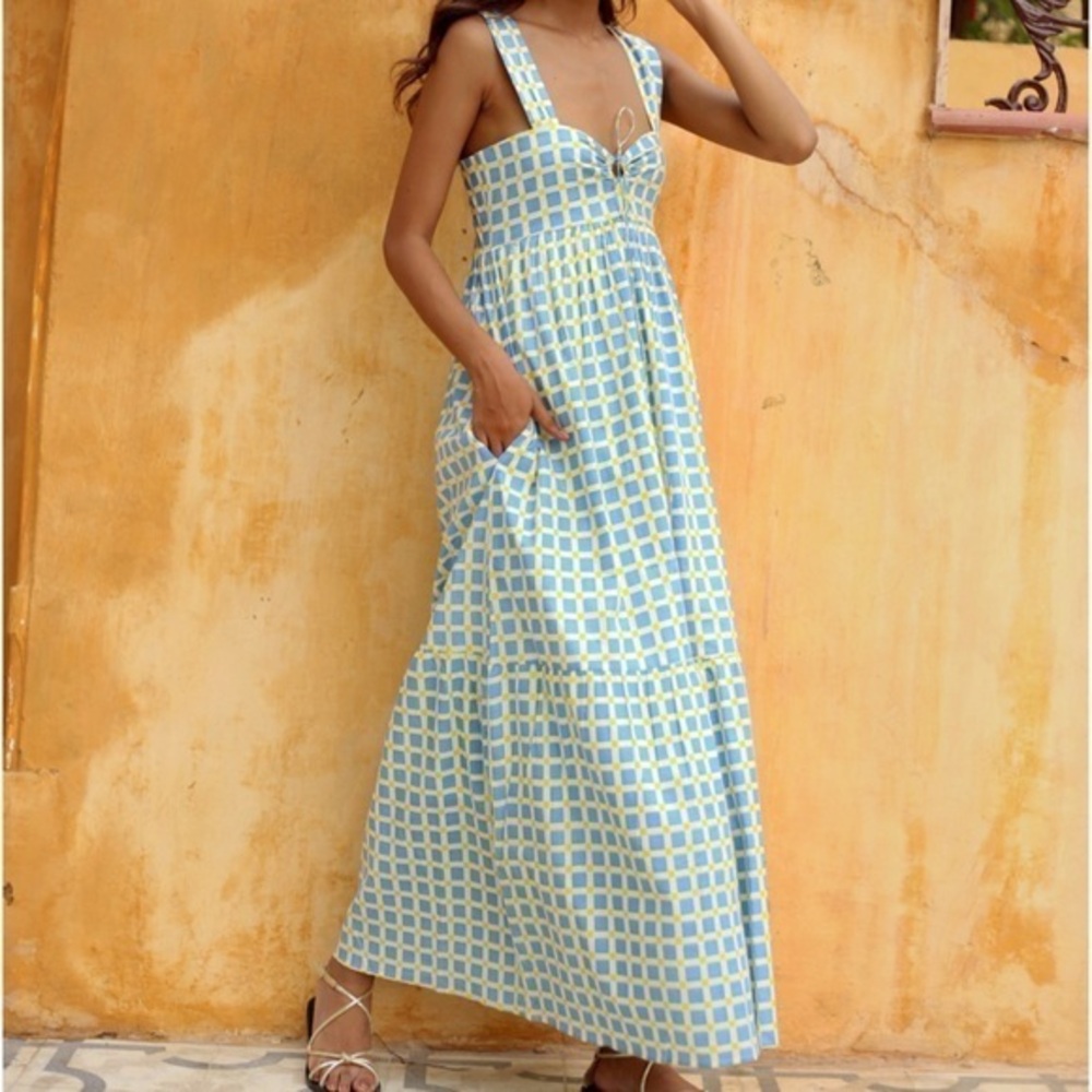 Monsoon and Beyond Lucia Dress | S| Blue Fontainhas